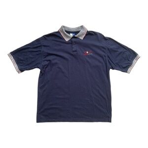 Illustrated Sports Clothing Polo, Navy, Size X Large